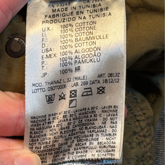 Diesel Thanaz Slim Skinny Jeans size 30 Wash 813z Ditressed Patched - Picture 10 of 16